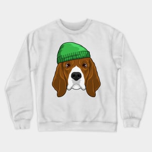 Dog with Beanie Crewneck Sweatshirt